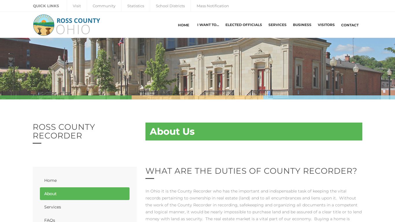 Ross County Recorder | Ross County Ohio